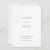 Illustrierte Blume Save the Date Einladung (Vorderseite)