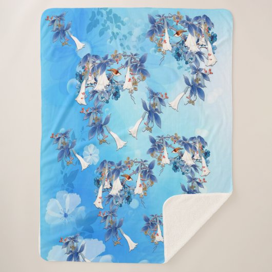 Illustrierte Blume Sherpadecke (Vorderseite)