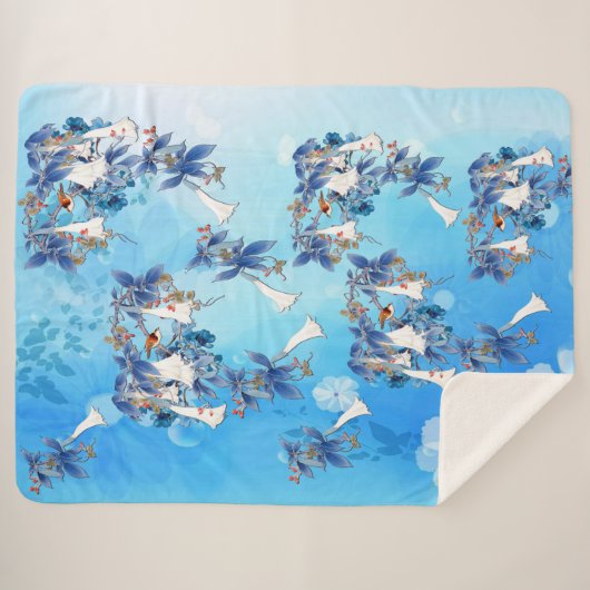 Illustrierte Blume Sherpadecke (Vorderseite (Horizontal))