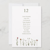 Illustrierte Blume Sitzplan Einladung (Rückseite)