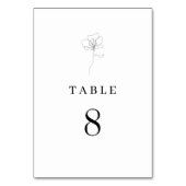 Illustrierte Blume Tischnummer (Vorderseite)