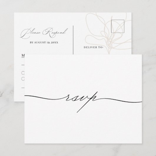 Illustrierte Blume uAwg Postkarte (Vorne/Hinten)