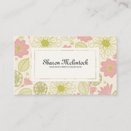 Illustrierte Blume Visitenkarte