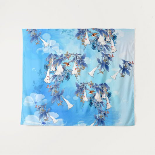 Illustrierte Blume Wandteppich (Vorderseite (Horizontal))