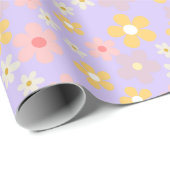 Illustrierte Blumen Geschenkpapier (Rolleneckpunkt)