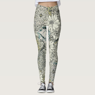 Illustrierte BlumenLeggings Leggings