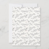 Illustrierte Botanische Blütenhochzeit Einladung (Rückseite)