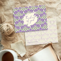 Illustrierte botanische Muster mit violetten Blume