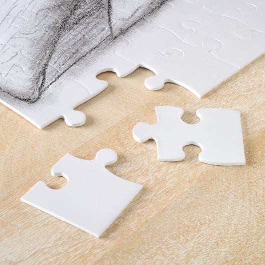 Illustrierte Braut und Bräutigam Puzzle (Seite)