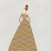 Illustrierte Brautfarbenseite Poster