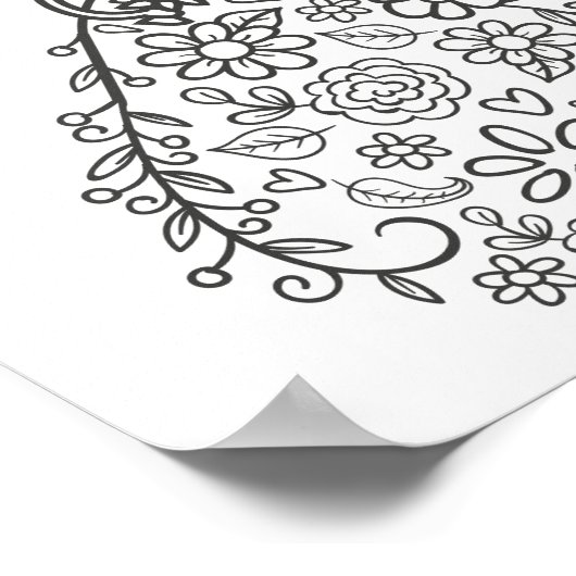 Illustrierte Brautfarbenseite Poster (Ecke)