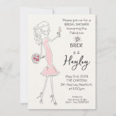 Illustrierte Bridal-Dusche in Handschrift Einladung (Vorderseite)