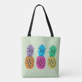 Illustrierte bunte Ananas Tasche (Rückseite)