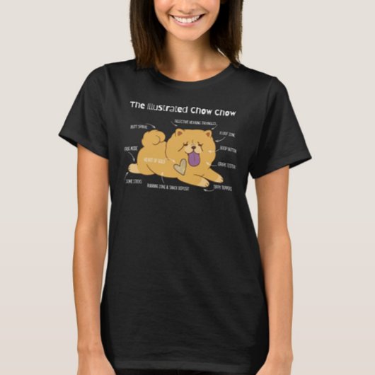 Illustrierte Chow T-Shirt