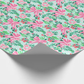 Illustrierte Coquette Bow Moderne Minze Geschenkwr Geschenkpapier (Ecke)