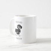 Illustrierte Dackel-Tasse des stolzen Dackelvatis Kaffeetasse (Vorderseite Links)
