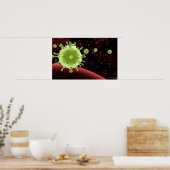 Illustrierte Darstellung des SARS-Coronavirus Poster (Küche)