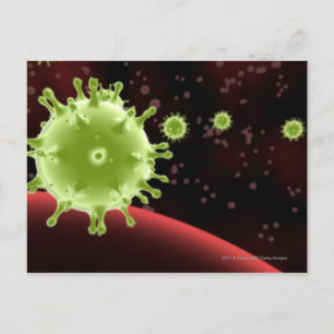 Illustrierte Darstellung des SARS-Coronavirus Postkarte