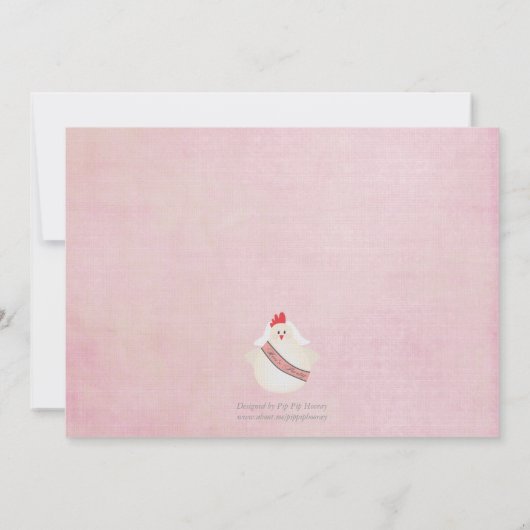 Illustrierte das Party-lustige das Huhn der Henne Einladung (Rückseite)