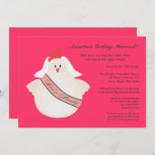 Illustrierte das Party-lustige das Huhn der Henne Einladung (Vorne/Hinten)