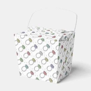 Illustrierte Diamantrings Geschenkschachtel