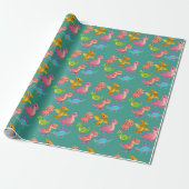 Illustrierte Dinosaurier Geschenkpapier (Ungerollt)