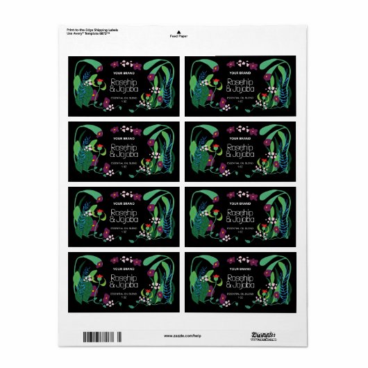 Illustrierte Dropper-Flaschen-Etikett (Vorne)