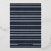 Illustrierte Einladung zur Hochzeitsfeier - Marine (Rückseite)