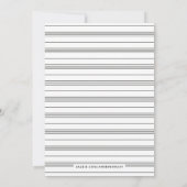 Illustrierte Einladung zur Hochzeitsfeier - Schwar (Rückseite)