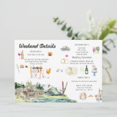 Illustrierte Einladung zur Hochzeitskarte (Stehend Vorderseite)