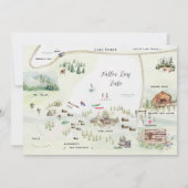 Illustrierte Einladung zur Hochzeitskarte (Rückseite)