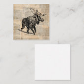 Illustrierte Elchkunst mit Zeitungstext-Stil Begleitkarte (Vorne/Hinten)