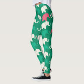 Illustrierte Elefanten Leggings (Links)