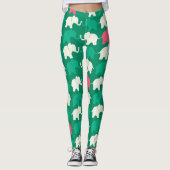 Illustrierte Elefanten Leggings (Vorderseite)