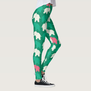 Illustrierte Elefanten Leggings