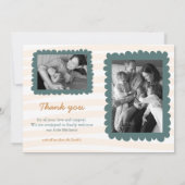 Illustrierte Ente mit Baby Foto Rahmen Birth Ankündigung (Rückseite)