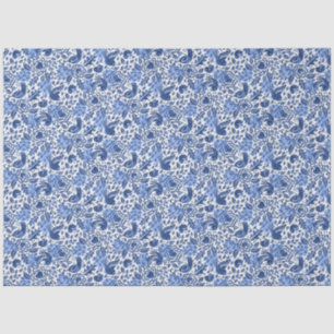 Illustrierte Entkopplung von Blauen Vögeln und Her Seidenpapier