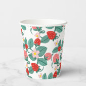 Illustrierte Erdbeere Berry Sweet Baby Dusche Pappbecher (Rückseite)