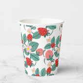 Illustrierte Erdbeere Berry Sweet Baby Dusche Pappbecher (Links)