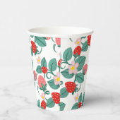 Illustrierte Erdbeere Berry Sweet Baby Dusche Pappbecher (Rechts)