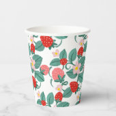 Illustrierte Erdbeere Berry Sweet Baby Dusche Pappbecher (Vorderseite)