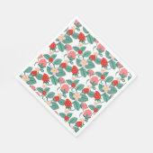 Illustrierte Erdbeere Berry Sweet Baby Dusche Serviette (Ecke)