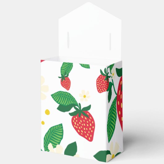 Illustrierte Erdbeere, botanisch Geschenkschachtel (Offen)