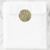 Illustrierte florale Musteraufkleber Runder Aufkleber (Tasche)