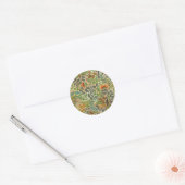 Illustrierte florale Musteraufkleber Runder Aufkleber (Umschlag)