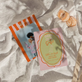 Illustrierte Foto-Hochzeit Save The Date