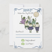Illustrierte Frösche RSVP-Karte