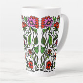 Illustrierte funky Gartenblumen Milchtasse (Rechte Ecke)