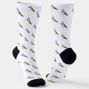 Illustrierte Gottesanbeterin Socken