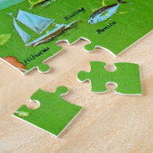 Illustrierte Grand Cayman Karte 11x14 Puzzle (Seite)